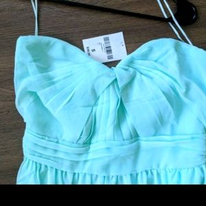 Blue floor length dress